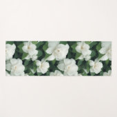 Tapis De Yoga Élégant classique vert botanique blanc floral (Devant (Horizontal))