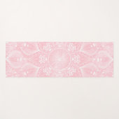 Tapis De Yoga Elégant design blanc Mandala rose (Devant (Horizontal))