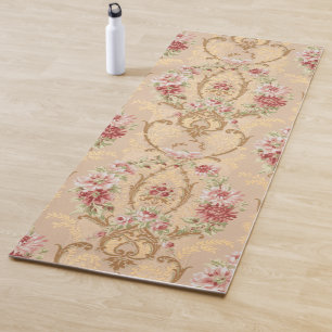 Tapis De Yoga Élégant film floral classique et film rococo d'o