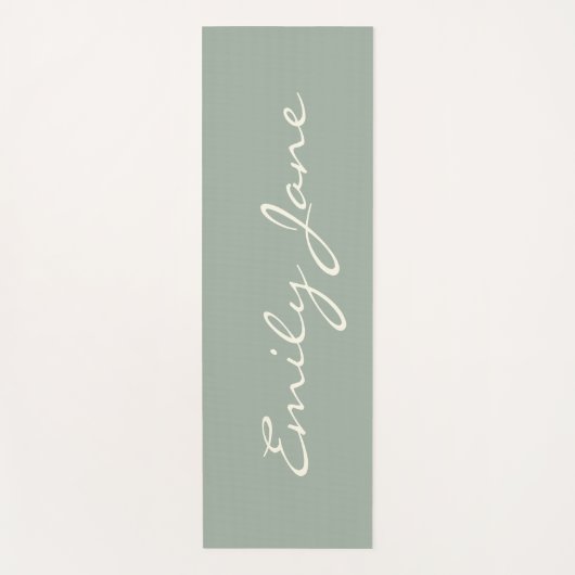 Tapis De Yoga Élégant format Dusty Nom de script manuscrit perso (Devant)