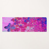 Tapis De Yoga Elégant Fuchsia et bleu foncé Limelight Hydrangea (Devant (Horizontal))