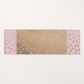 Tapis De Yoga Elégant Gold Damask Gold Leaf (Devant (Horizontal))