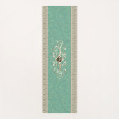 Tapis De Yoga Elegant Gold Gem sur Jade (Devant)