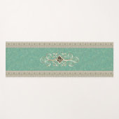Tapis De Yoga Elegant Gold Gem sur Jade (Devant (Horizontal))
