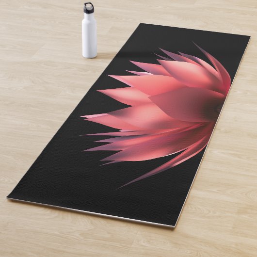 Tapis De Yoga Élégant Lotus Black (En situation)