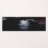 Tapis De Yoga Elégant Lotus Blanc, Noir (Dos (Horizontal))
