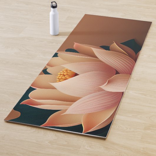 Tapis De Yoga Élégant Lotus Brown (En situation)