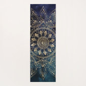 Tapis De Yoga Elégant Mandala Gold Blue Galaxy (Dos)