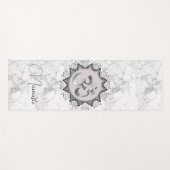 Tapis De Yoga Élégant Mandala Om Namaste sur marbre (Devant (Horizontal))