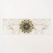 Tapis De Yoga Elégant Mandala sur marbre (Devant (Horizontal))