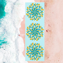 Tapis De Yoga Élégant Mandala Yoga Mat Floral