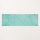Tapis De Yoga Elégant Mandala Yoga Mat Oriental Turquoise (Devant (Horizontal))