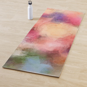 Tapis De Yoga Elégant Modèle coloré tendance Abstrait