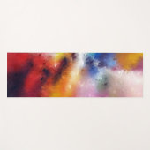 Tapis De Yoga Élégant Modèle d'art Abstrait rouge orange jaune (Devant (Horizontal))