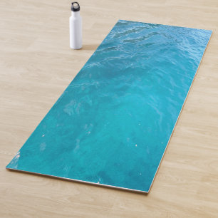 Tapis De Yoga Elégant Modèle d'eau de mer couleur bleu vert Aq