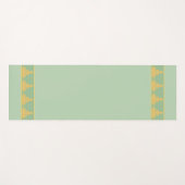 Tapis De Yoga Elegant, Modern Golden Buddha on Laurel Green (Devant (Horizontal))