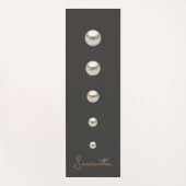 Tapis De Yoga élégant moderne gris perles (Devant)