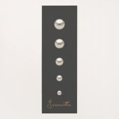 Tapis De Yoga élégant moderne gris perles (Dos)