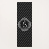 Tapis De Yoga Élégant, Monogramme Initial (Dos)