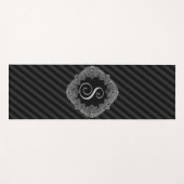 Tapis De Yoga Élégant, Monogramme Initial (Devant (Horizontal))