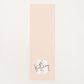 Tapis De Yoga Élégant Monogramme rose pâle moderne (Devant)
