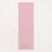 Tapis De Yoga Élégant Motif marocain rose avec nom (Devant)