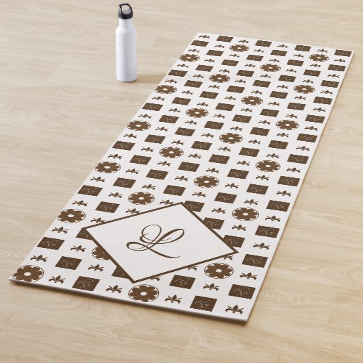 Tapis De Yoga Élégant Motif Monogram Yoga Mat (En situation)