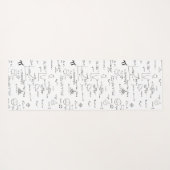 Tapis De Yoga Élégant noir blanc mathématique formules équations (Dos (Horizontal))
