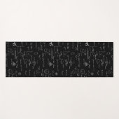 Tapis De Yoga Élégant noir blanc mathématique formules équations (Devant (Horizontal))