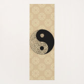 Tapis De Yoga Elégant or et noir Yin Yang (Dos)
