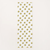 Tapis De Yoga Élégant or étoiles motif blanc (Devant)