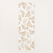Tapis De Yoga Élégant papillon Parties scintillant or (Dos)
