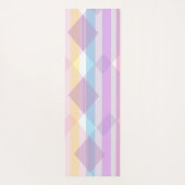 Tapis De Yoga Élégant Pastel rose violet couleurs Monogramme (Dos)