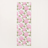Tapis De Yoga Elegant Pink Hydragea Flowers Pattern Monogram (Dos)