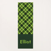 Tapis De Yoga Elégant Pois vert Plaid Monogramme Yoga Mat (Dos)