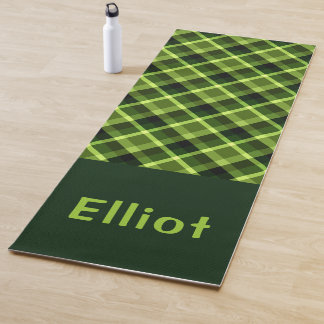 Tapis De Yoga Elégant Pois vert Plaid Monogramme Yoga Mat