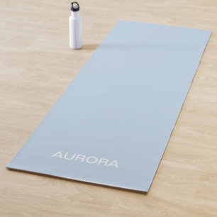 Tapis De Yoga Élégant Poudre bleu Nom personnalisé Yoga Mat