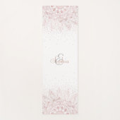 Tapis De Yoga Elégant Rose Gold Dots Mandala (Devant)