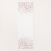Tapis De Yoga Elégant Rose Gold Dots Mandala (Dos)