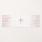 Tapis De Yoga Elégant Rose Gold Dots Mandala (Devant (Horizontal))