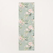 Tapis De Yoga Élégant rose rose Eucalyptus Sage Vert (Devant)