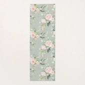 Tapis De Yoga Élégant rose rose Eucalyptus Sage Vert (Dos)