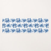 Tapis De Yoga Elegant Vintage China Blue Roses (Devant (Horizontal))