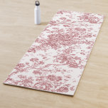 Tapis De Yoga Élégant Vintage Français gravé Floral Toile-rose<br><div class="desc">Elégant et orné rose et blanc vintage toile de jouy motif avec fleurs exotiques,  vignes et feuillage entrelacés de guirlandes et paniers de roses. Ce motif a été adapté d'un fragment textile français historique vers 1910 dans la collection Smithsonian. Motif est haute résolution mais ne peut pas être carrelé.</div>