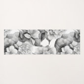 Tapis De Yoga Elégante aquarelle blanche grise noire (Dos (Horizontal))
