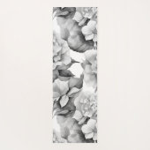 Tapis De Yoga Elégante aquarelle blanche grise noire (Dos)