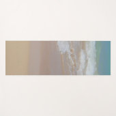 Tapis De Yoga Elégante mer Bleue Waves Sand Modèle tendance (Devant (Horizontal))