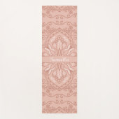 Tapis De Yoga Élégante Terracotta Mandala Girly Monogrammé (Devant)