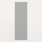 Tapis De Yoga Élégants points argentés sur gris clair (Devant)