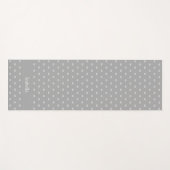 Tapis De Yoga Élégants points argentés sur gris clair (Devant (Horizontal))